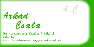arkad csala business card